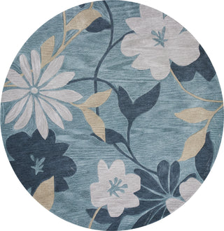 KAS Bali 2870 Seafoam /Grey Elegance Area Rug Round Image