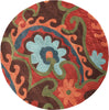 KAS Bali 2877 Mocha/Rust Serafena Area Rug Round Image