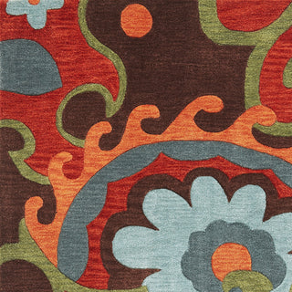 KAS Bali 2877 Mocha/Rust Serafena Area Rug Lifestyle Image