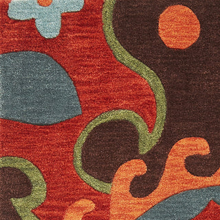 KAS Bali 2877 Mocha/Rust Serafena Area Rug Lifestyle Image