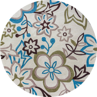 KAS Bali 2880 Ivory Silhouette Area Rug Round Image