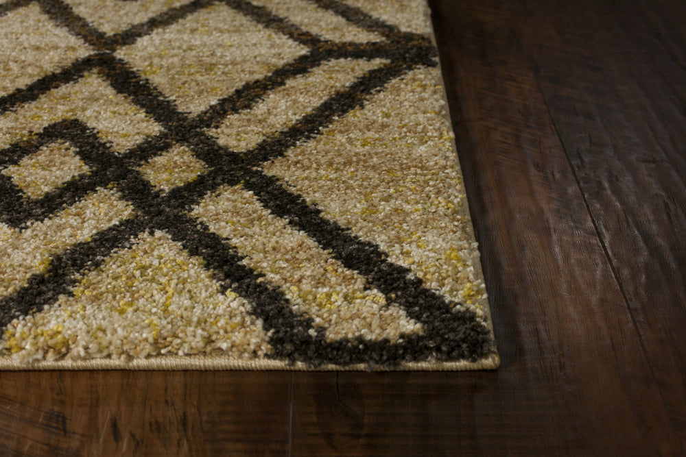 KAS Barcelona 4470 Sand Moderne Area Rug Round Image Feature