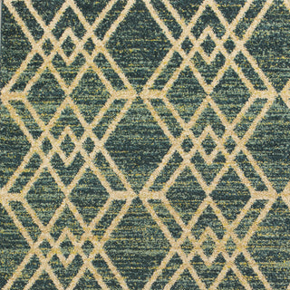 KAS Barcelona 4471 Teal Moderne Area Rug Corner Image