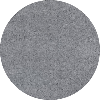 KAS Bliss 1557 Grey Shag Area Rug Round Image