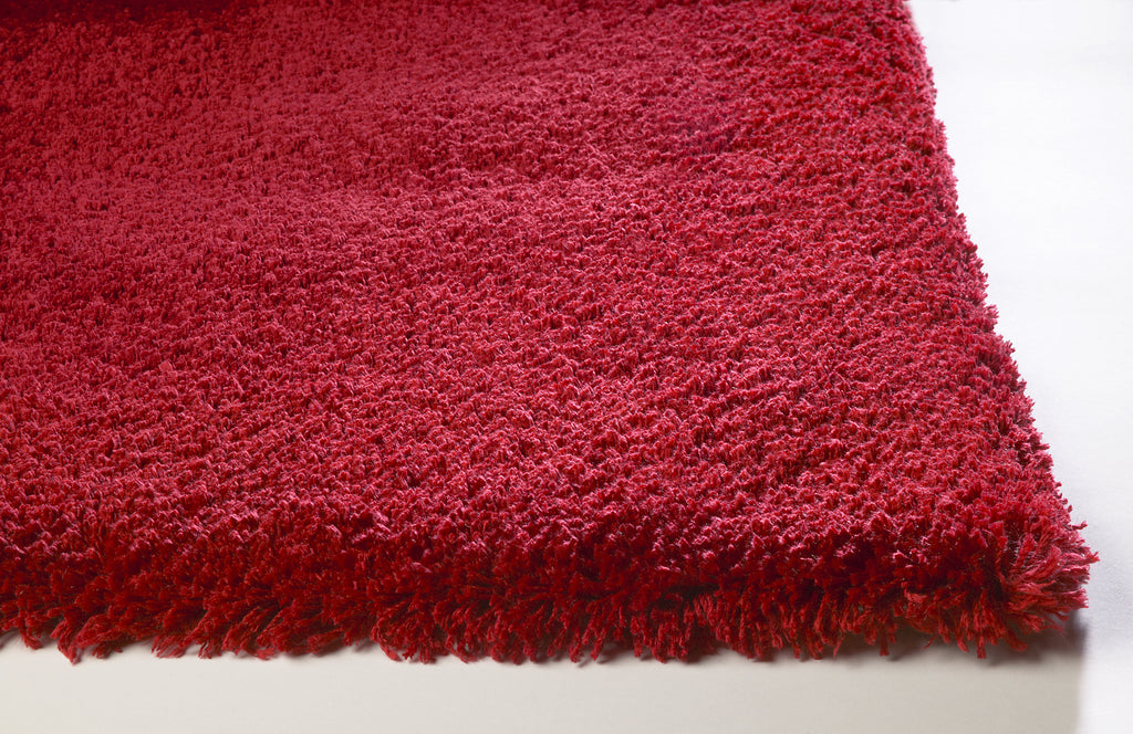 KAS Bliss 1564 Red Shag Area Rug Corner Image Feature