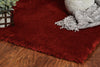 KAS Bliss 1564 Red Shag Area Rug Lifestyle Image Feature
