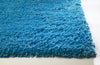 KAS Bliss 1577 Highlighter Blue Shag Area Rug Corner Image