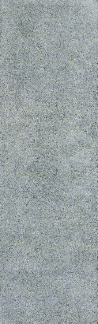 KAS Bliss 1582 Blue Heather Shag Area Rug Corner Image