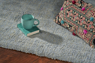 KAS Bliss 1582 Blue Heather Shag Area Rug Lifestyle Image Feature