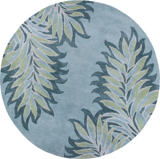 KAS Home 1002 Ice Blue Folia Area Rug by Bob Mackie Runner Image