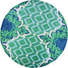 KAS Home 1007 Blue/Green Opulence Area Rug by Bob Mackie Runner Image