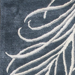 KAS Home 1009 Slate Grey Plume Area Rug by Bob Mackie Lifestyle Image