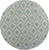 KAS Home 1018 Ice Blue Mirage Area Rug by Bob Mackie Round Image