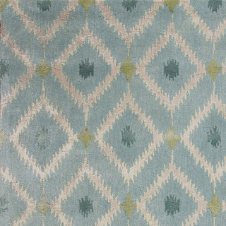 KAS Home 1018 Ice Blue Mirage Area Rug by Bob Mackie Corner Image