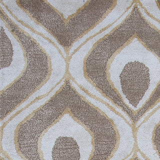 KAS Home 1020 Beige Eye Of The Peacock Area Rug by Bob Mackie Lifestyle Image Feature