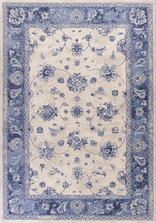 KAS Home Vintage 1307 Grey/Sky Blue Mahal Area Rug by Bob Mackie Main Image