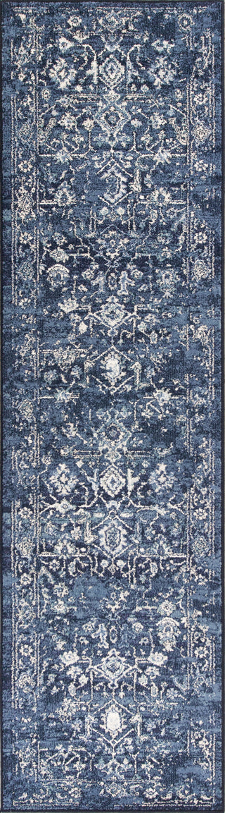 KAS Home Vintage 1310 Azure Blue Marrakesh Area Rug by Bob Mackie Runner Image