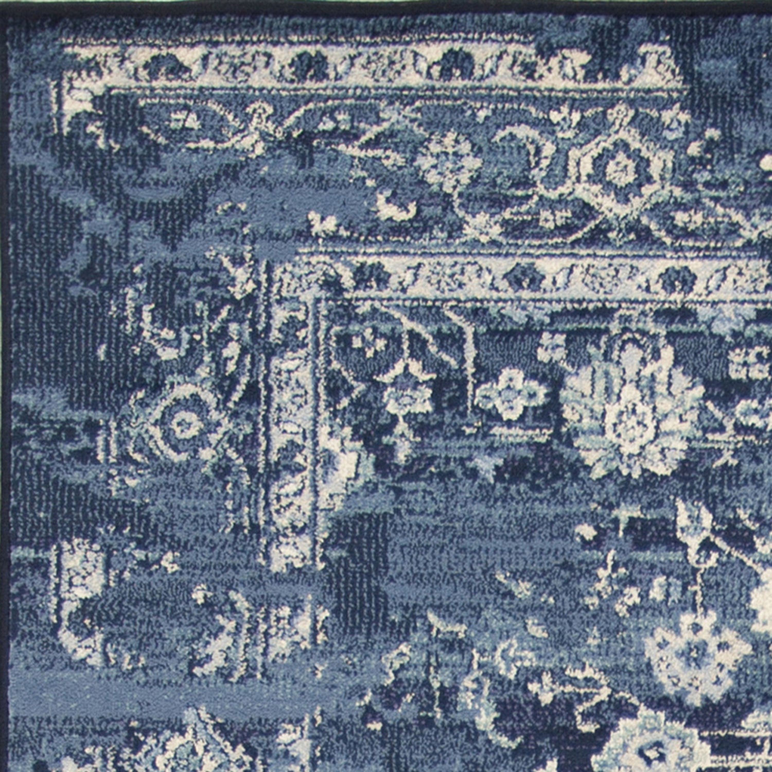 KAS Home Vintage 1310 Azure Blue Marrakesh Area Rug by Bob Mackie