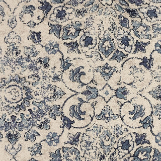 KAS Bob Mackie Home Vintage 1318 Ivory/Blue Mosaic Area Rug Lifestyle Image