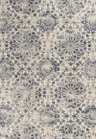 KAS Bob Mackie Home Vintage 1318 Ivory/Blue Mosaic Area Rug main image
