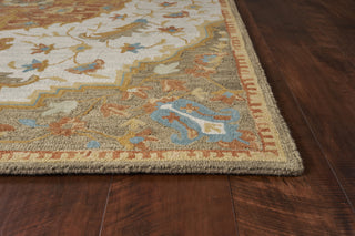 KAS Brooklyn 2955 Ivory/Taupe Portugal Area Rug Round Image Feature