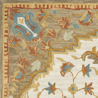 KAS Brooklyn 2955 Ivory/Taupe Portugal Area Rug Corner Image