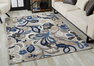 KAS Calla 6922 Grey/Blue Leila Area Rug Lifestyle Image Feature