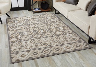 KAS Calla 6925 Grey Aztec Area Rug Lifestyle Image Feature