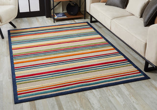 KAS Calla 6927 Ivory/Multi Stripes Area Rug Lifestyle Image Feature