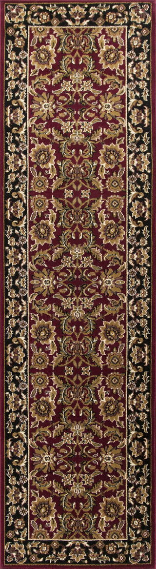 KAS Cambridge 7301 Red/Black Kashan Area Rug