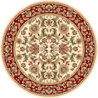 KAS Cambridge 7303 Ivory/Red Kashan Area Rug