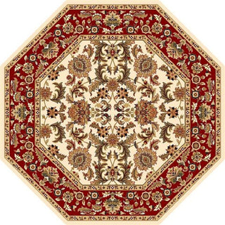 KAS Cambridge 7303 Ivory/Red Kashan Area Rug