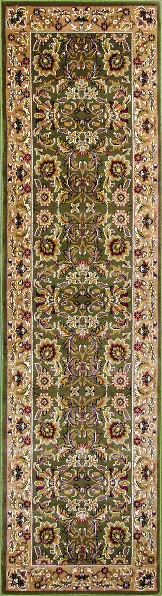 KAS Cambridge 7304 Green/Taupe Kashan Area Rug