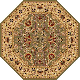 KAS Cambridge 7304 Green/Taupe Kashan Area Rug