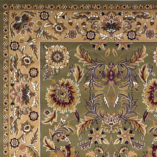 KAS Cambridge 7304 Green/Taupe Kashan Area Rug Lifestyle Image