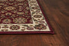 KAS Cambridge 7306 Red/Ivory Floral Agra Area Rug Runner Image Feature