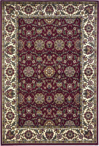 KAS Cambridge 7306 Red/Ivory Floral Agra Area Rug Main Image