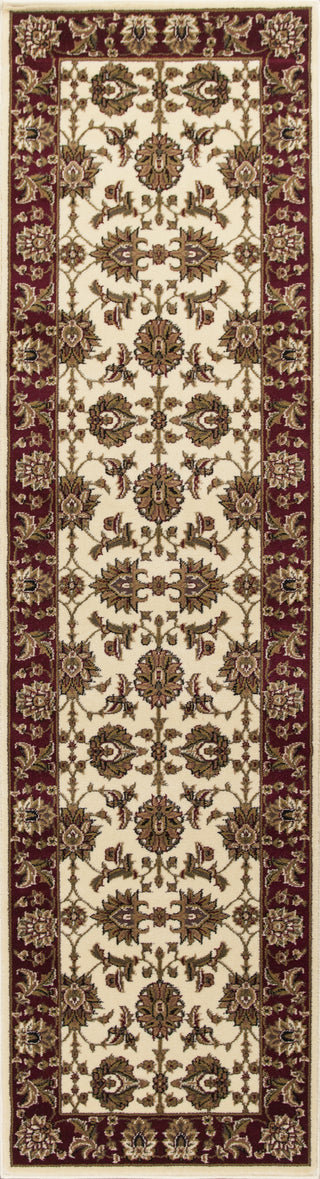 KAS Cambridge 7312 Ivory/Red Kashan Area Rug