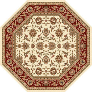 KAS Cambridge 7312 Ivory/Red Kashan Area Rug