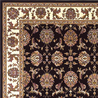 KAS Cambridge 7313 Black/Ivory Kashan Area Rug Lifestyle Image