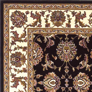 KAS Cambridge 7313 Black/Ivory Kashan Area Rug Lifestyle Image