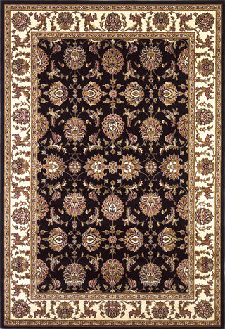 KAS Cambridge 7313 Black/Ivory Kashan Area Rug Main Image