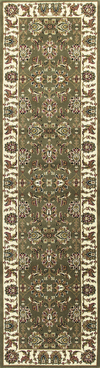 KAS Cambridge 7314 Green/Ivory Kashan Area Rug