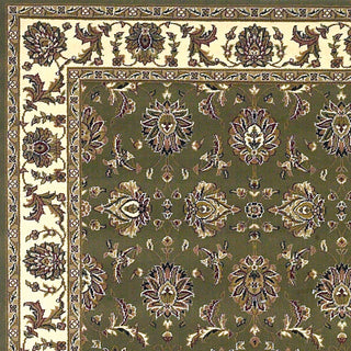 KAS Cambridge 7314 Green/Ivory Kashan Area Rug Runner Image