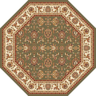 KAS Cambridge 7314 Green/Ivory Kashan Area Rug