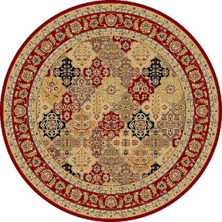 KAS Cambridge 7325 Red Kashan Panel Area Rug