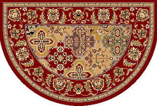 KAS Cambridge 7325 Red Kashan Panel Area Rug