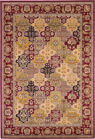 KAS Cambridge 7325 Red Kashan Panel Area Rug Main Image