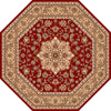 KAS Cambridge 7326 Red/Beige Kashan Medallion Area Rug