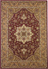 KAS Cambridge 7326 Red/Beige Kashan Medallion Area Rug Main Image